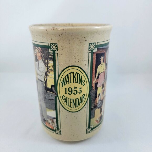 Watkins Mug Cup 1955 Calendar Almanac Coffee Stoneware Made In England Tea - Picture 5 of 9